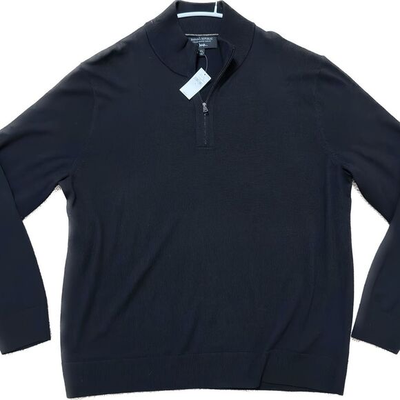 Banana Republic Black Quarter Zip - Picture 1 of 2